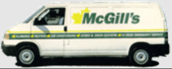 Van bearing the McGill’s logo